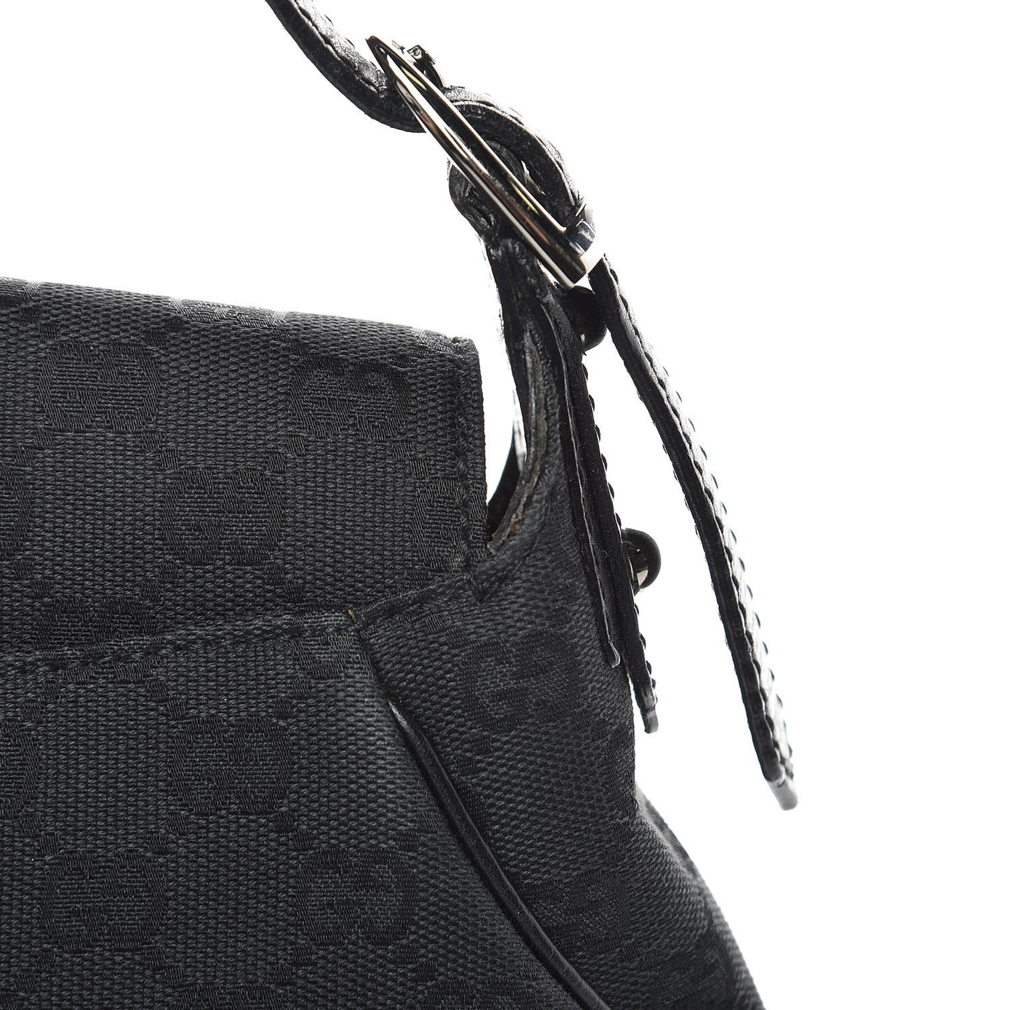 Monogram Horsebit Chain Flap Shoulder Bag Black