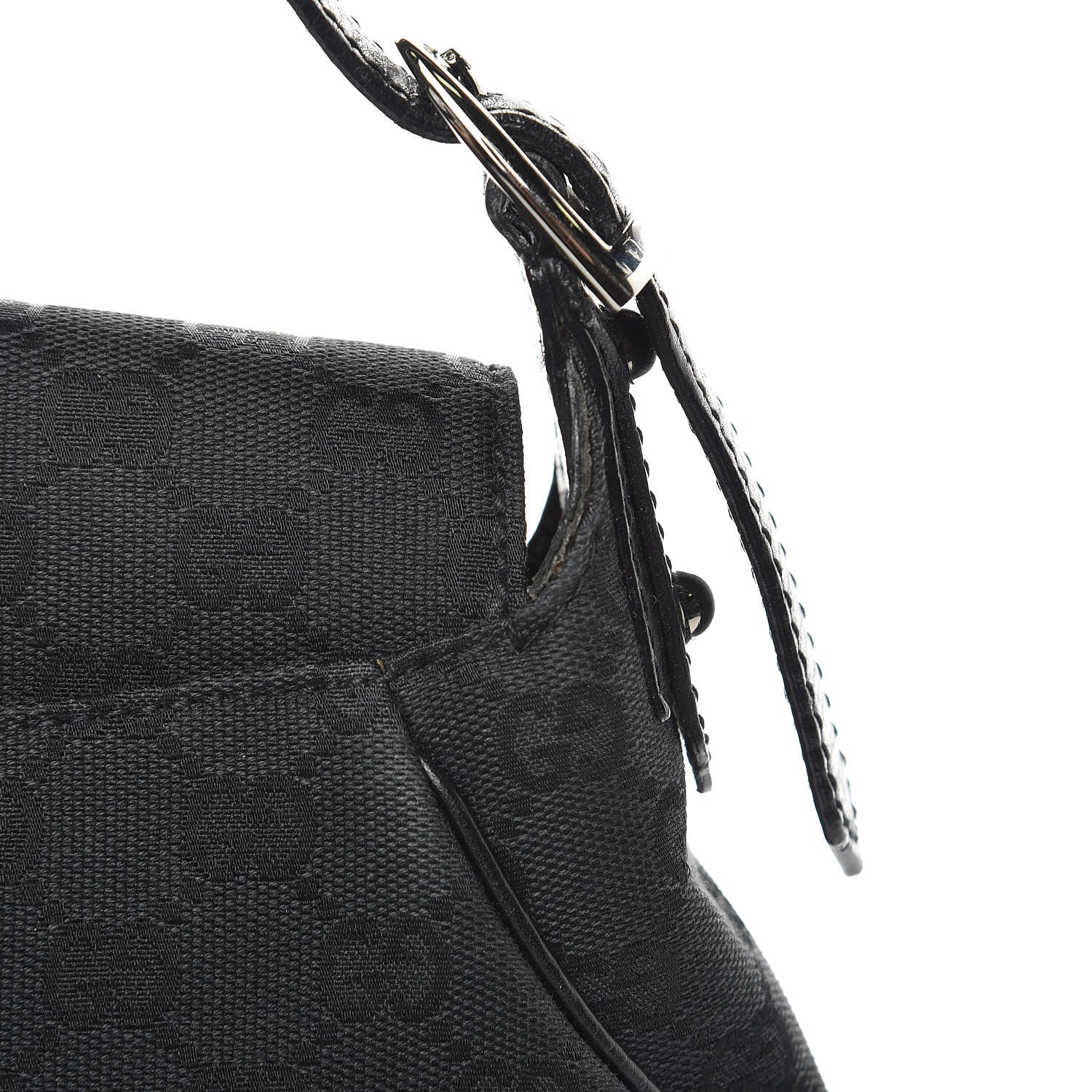 Gucci Monogram Horsebit Chain Flap Shoulder Bag Black 11 of 12