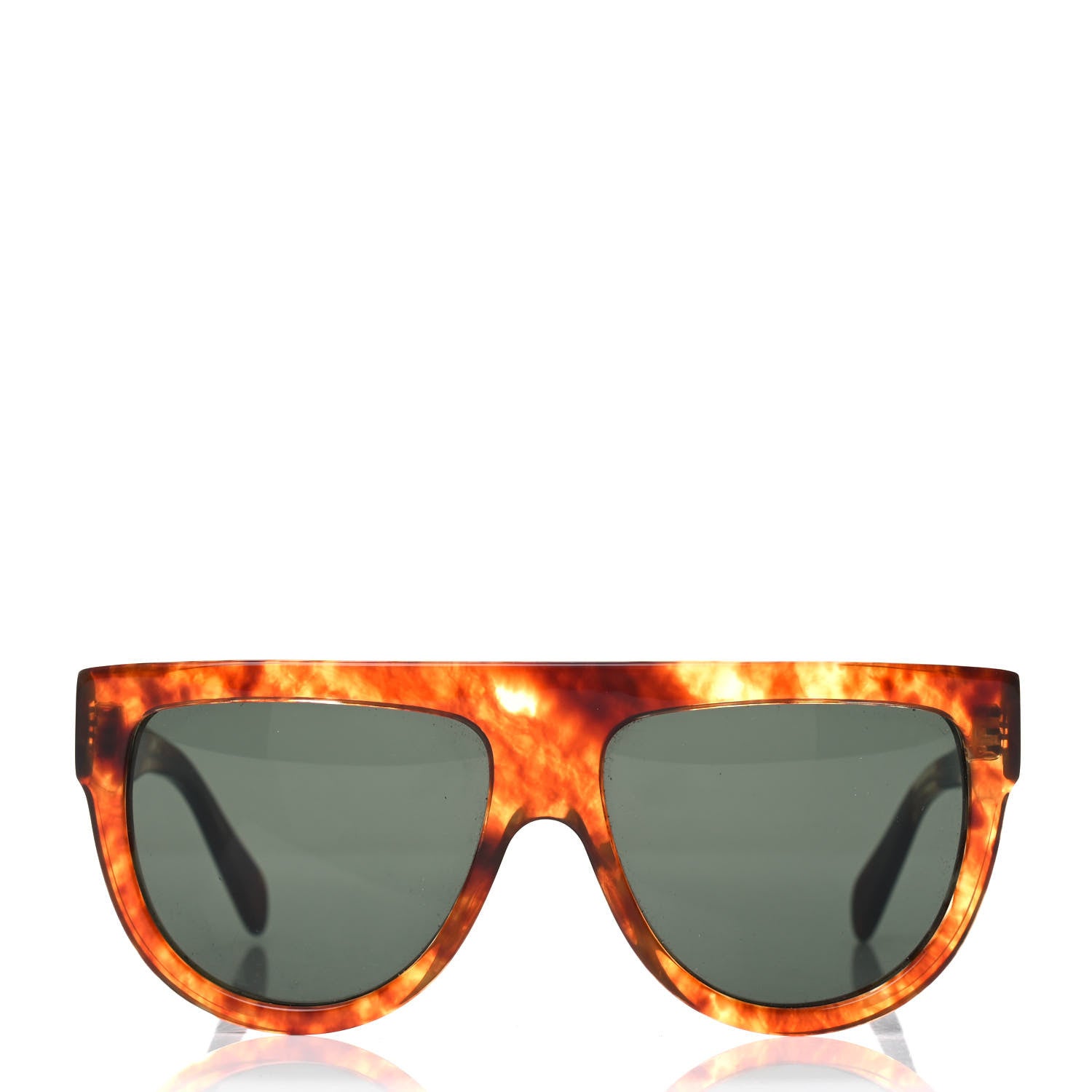 Celine Acetate Aviator Sunglasses CL 40001 Havana 2 of 4