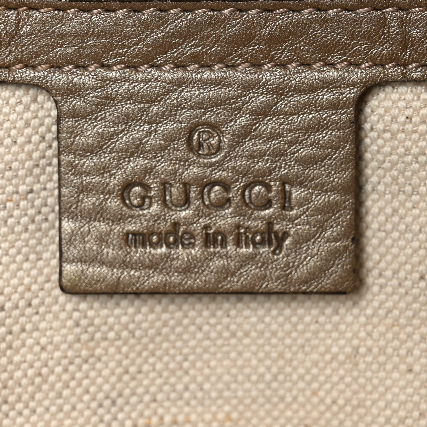 Gucci Monogram Calfskin Medium Bella Flap Bag Beige Ebony Champagne 6 of 10