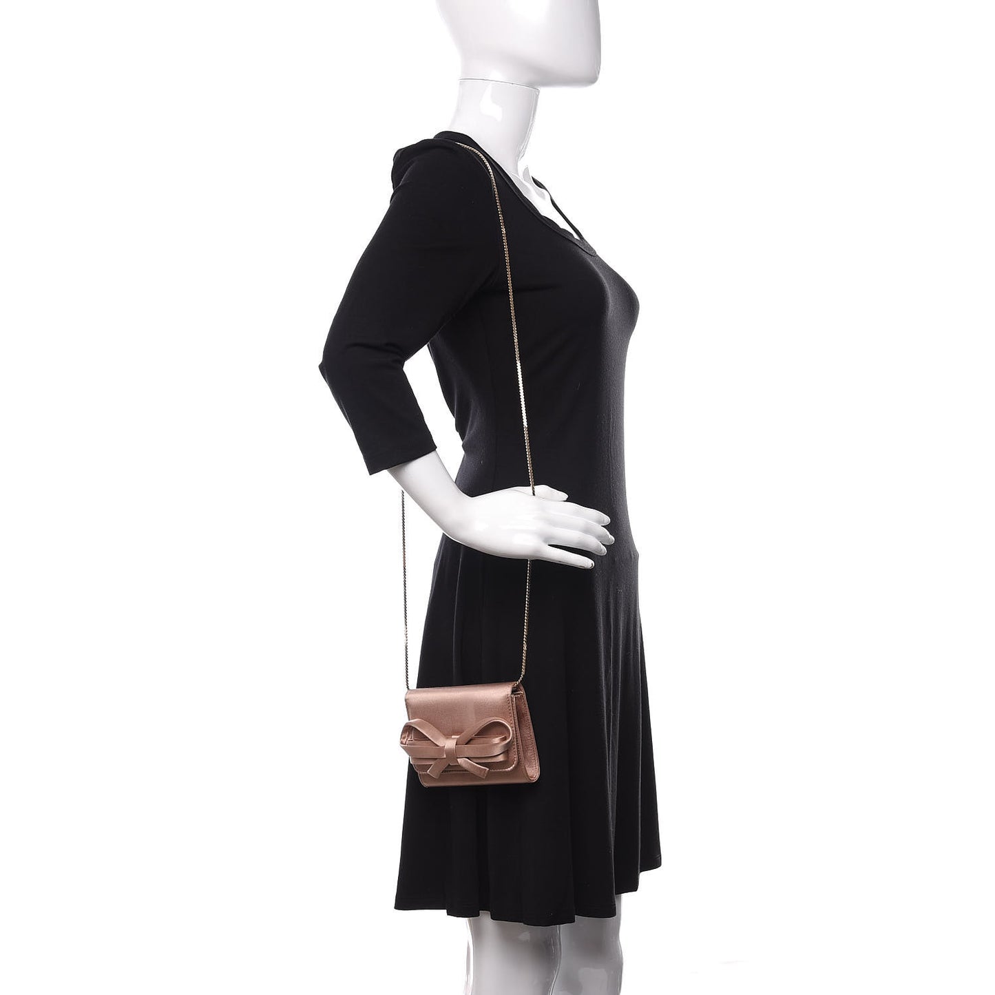 Satin Bow Crossbody Poudre