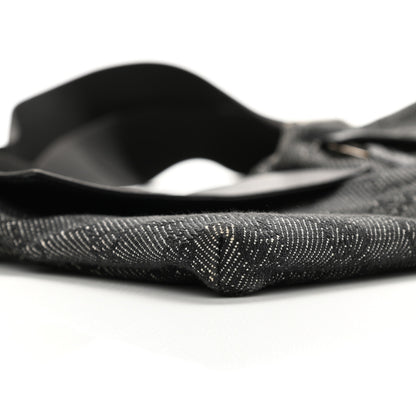 Gucci Denim Monogram Double Pocket Belt Bag Black 23 of 31
