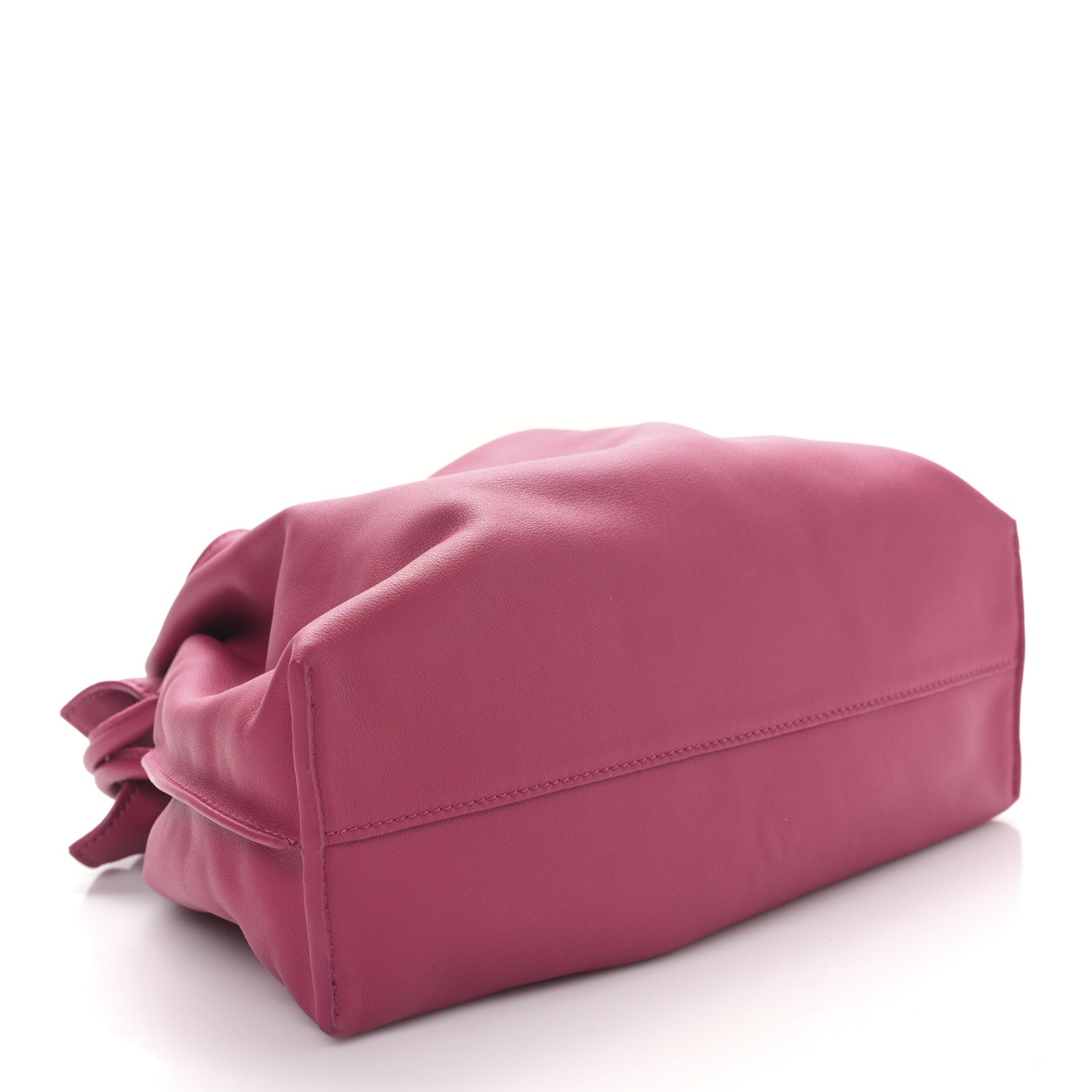 Loewe Satin Calfskin Monochrome Flamenco Knot Clutch Ruby Red Glaze 4 of 8