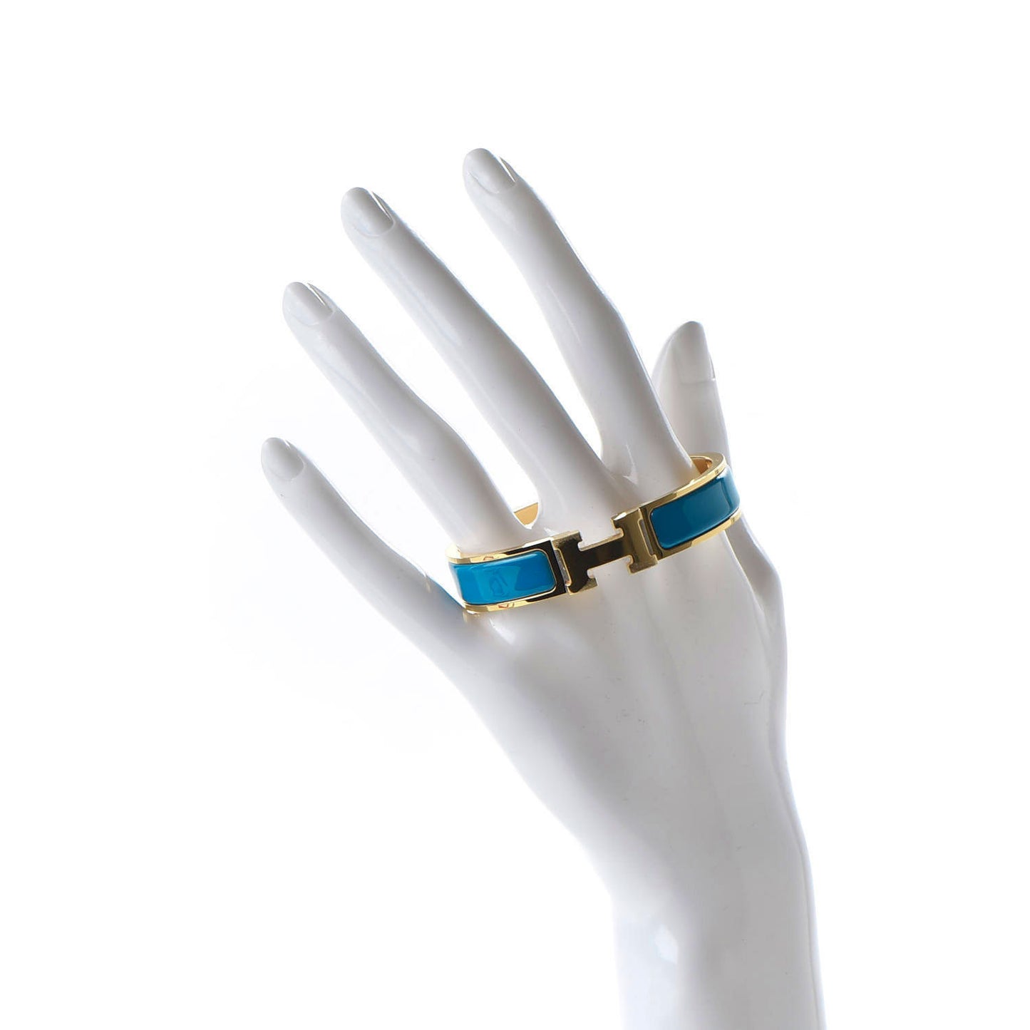 Enamel Narrow Clic Clac H Bracelet PM Bleu Azure