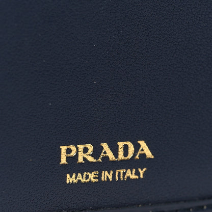 Prada Vitello Move Metal Compact Wallet Baltico 6 of 10