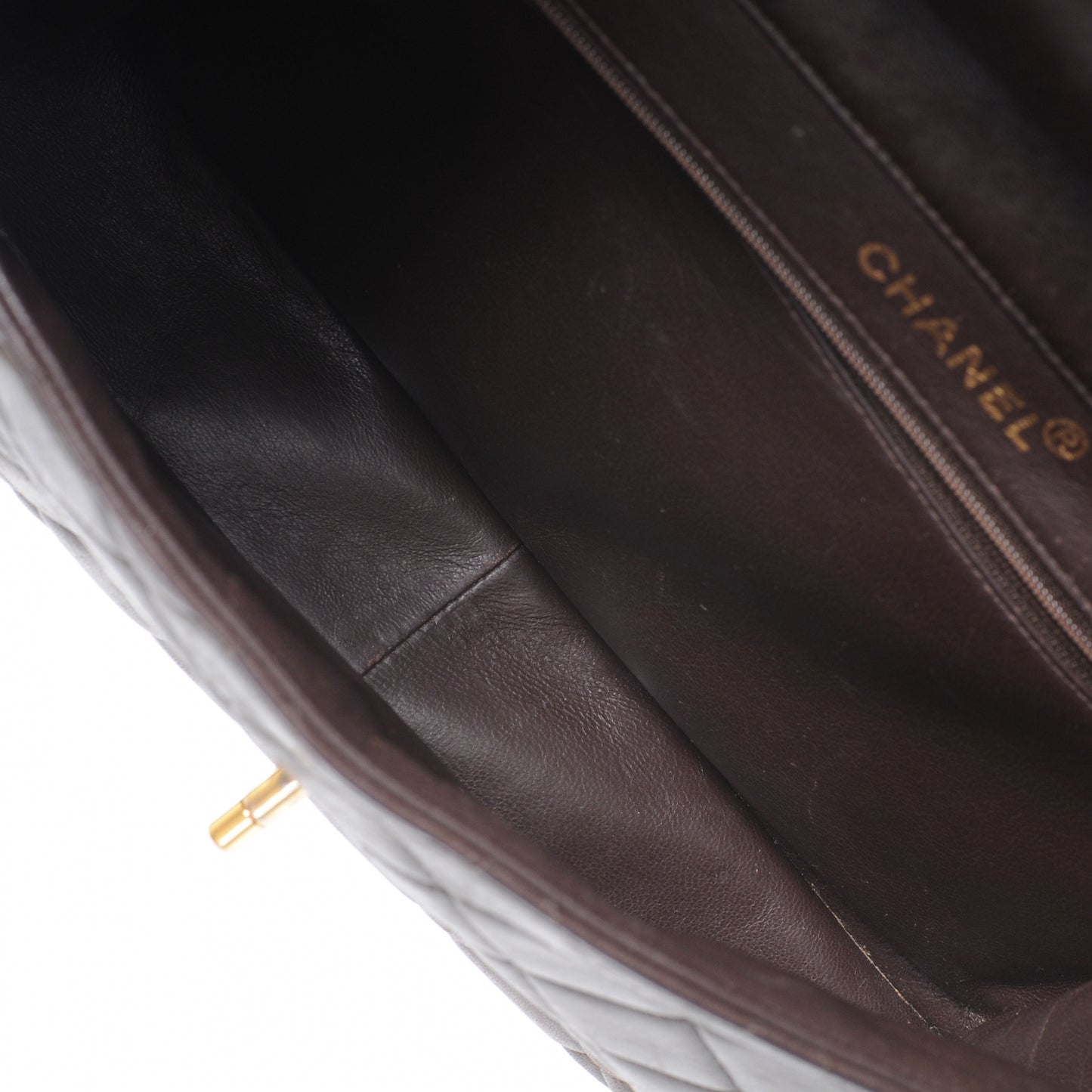 Lambskin Double Sided Medium Flap Brown