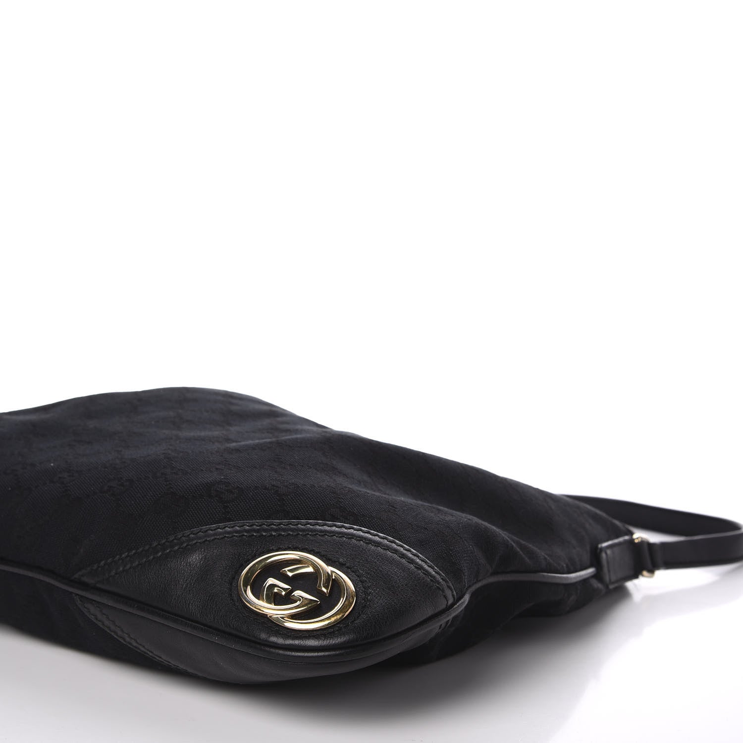 Gucci Monogram Medium New Britt Hobo Black 6 of 13