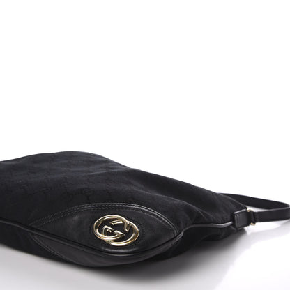 Gucci Monogram Medium New Britt Hobo Black 6 of 13