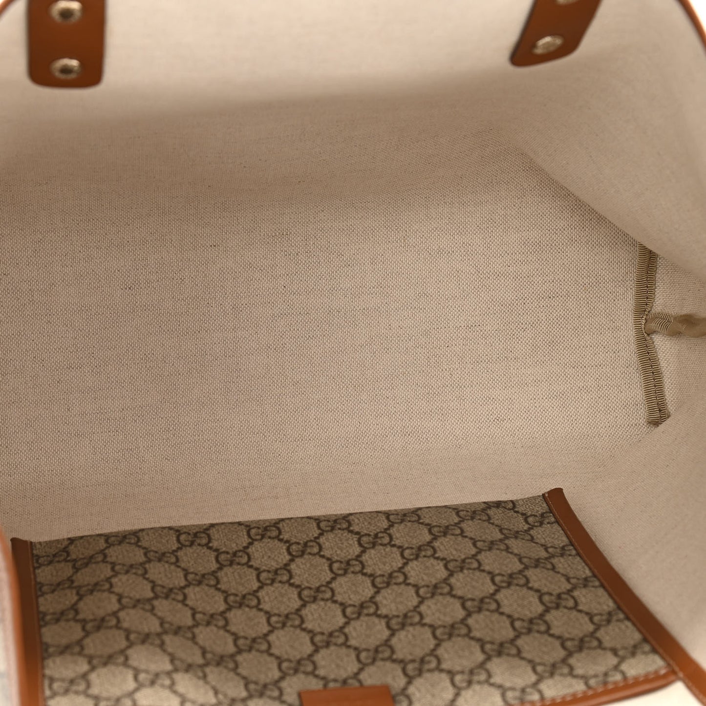 GG Plus Monogram Medium Signature Web Loop Tote Brown