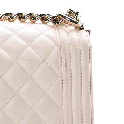 Chanel Lambskin Quilted Medium Boy Flap Light Pink 18 of 19