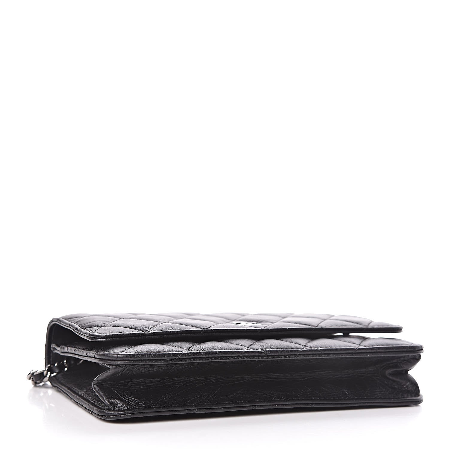 Chanel Aged Calfskin Quilted Tassel Wallet On Chain WOC Black 4 of 11