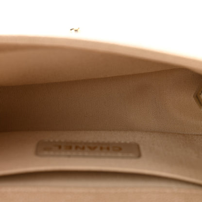 Chanel Iridescent Caviar Chevron Quilted Small Boy Flap Beige 5 of 10