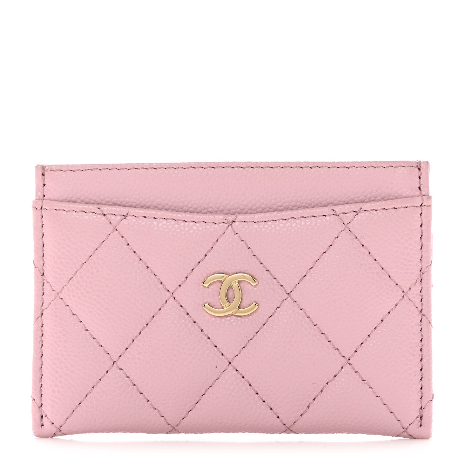 Chanel Caviar Quilted Card Holder Light Pink 1 of 9