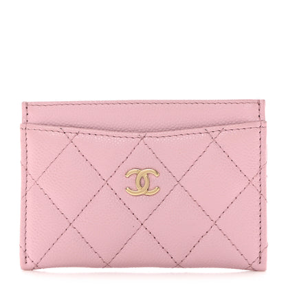 Chanel Caviar Quilted Card Holder Light Pink 1 of 9