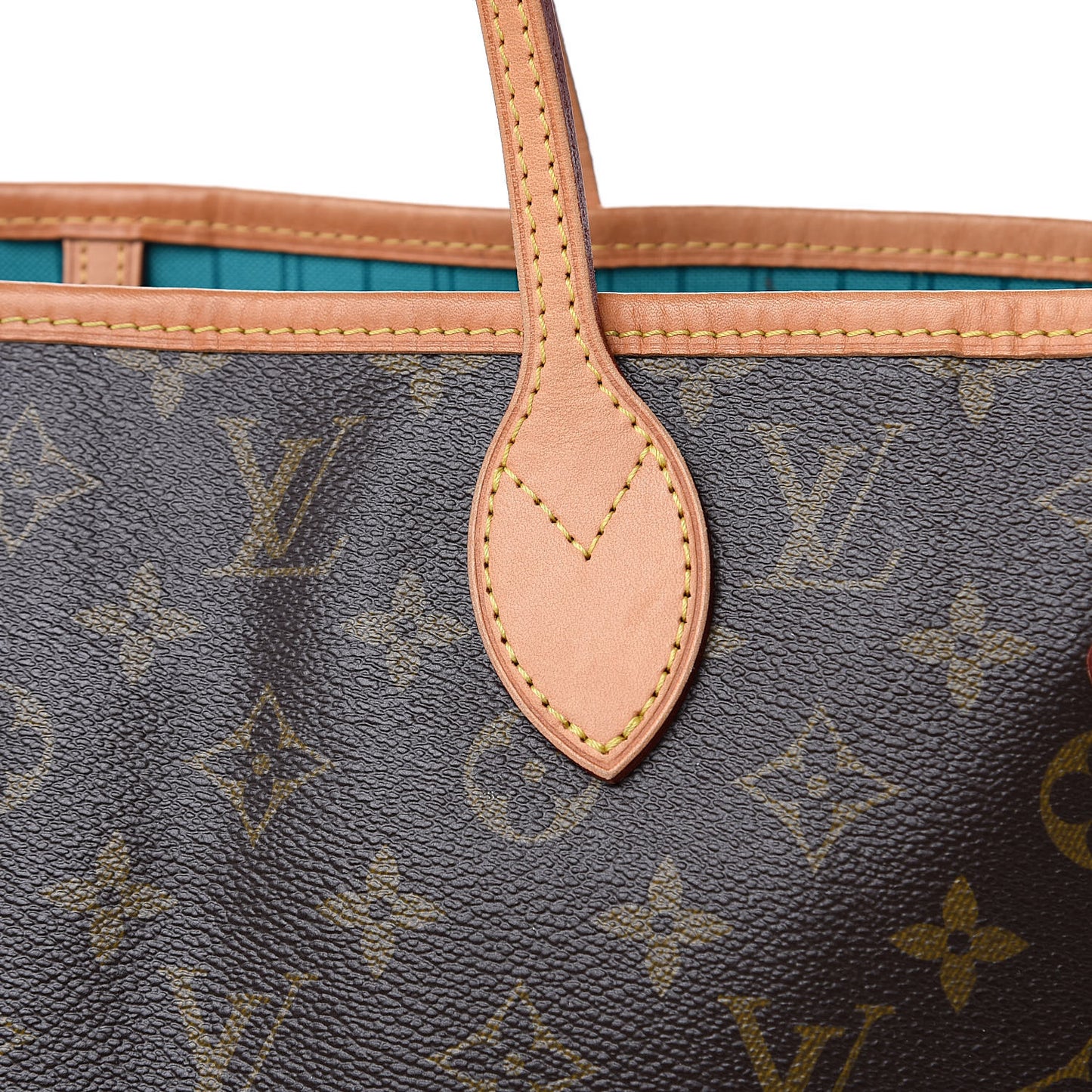 Monogram V Neverfull MM Turquoise