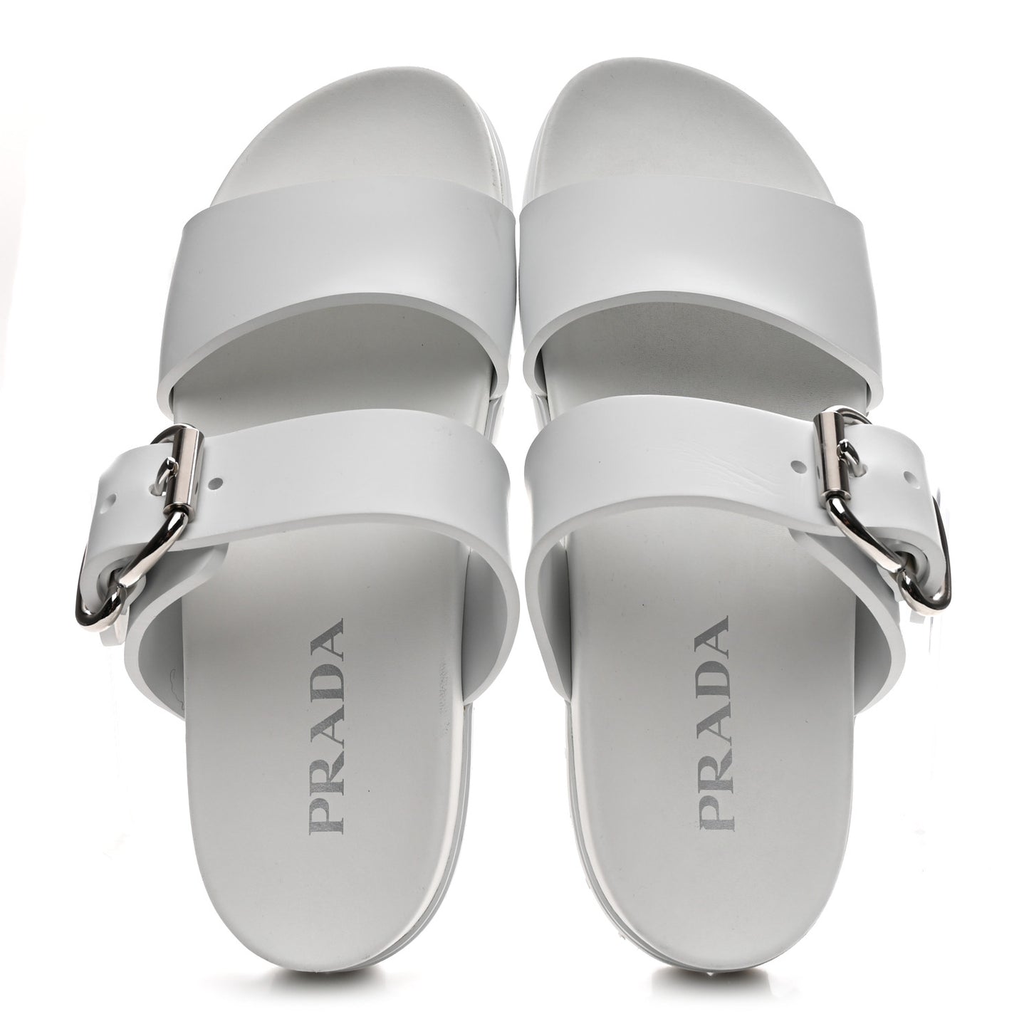 EVA Rubber Double Strap 20mm Fussbett Sandals 40 White