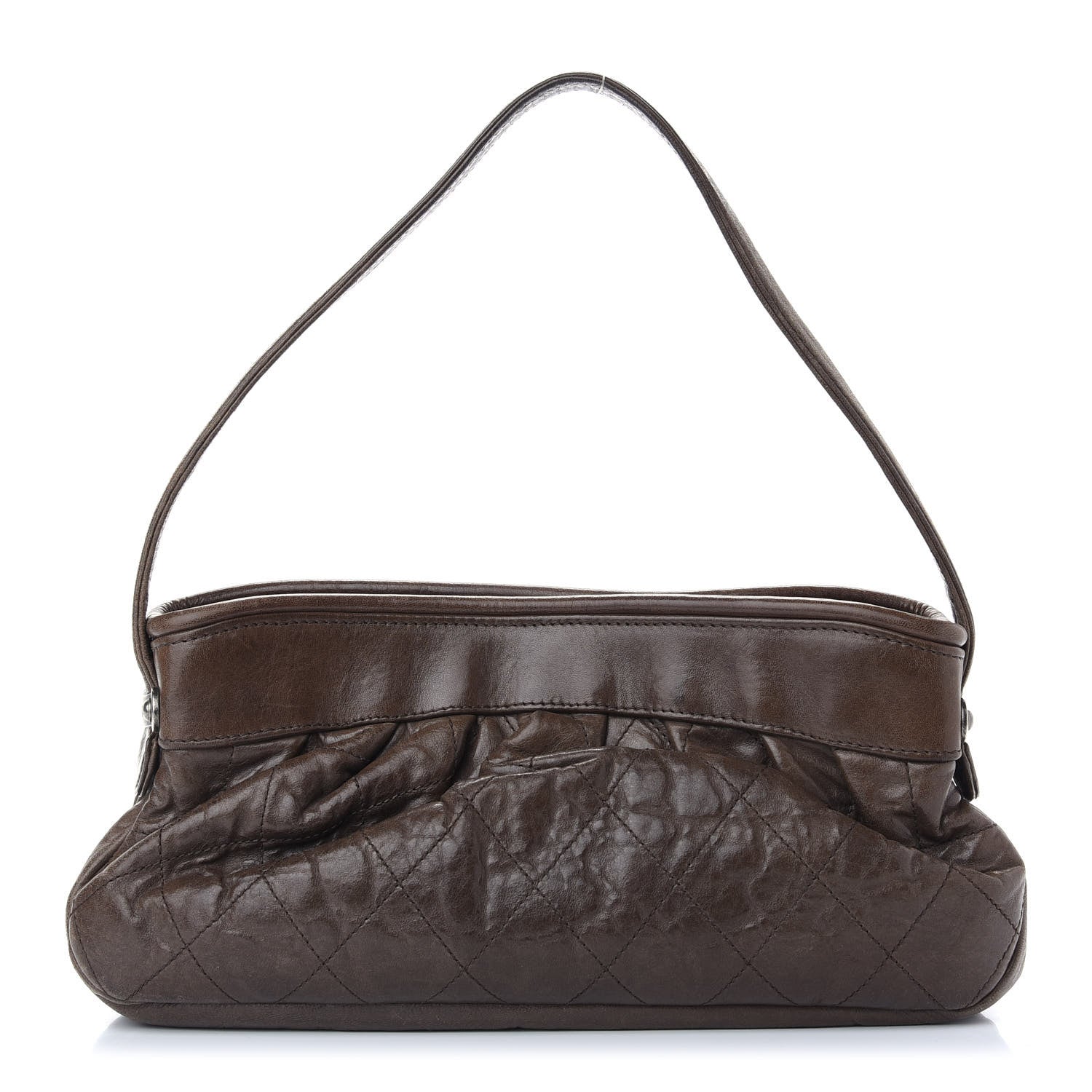 Chanel Calfskin Quilted Shoulder Bag Brown 1 of 9