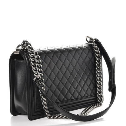 Chanel Lambskin Quilted New Medium Boy Flap Black 4 of 8