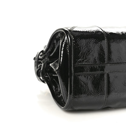 Prada Glossy Calfskin Medium Shoulder Bag Black 6 of 7