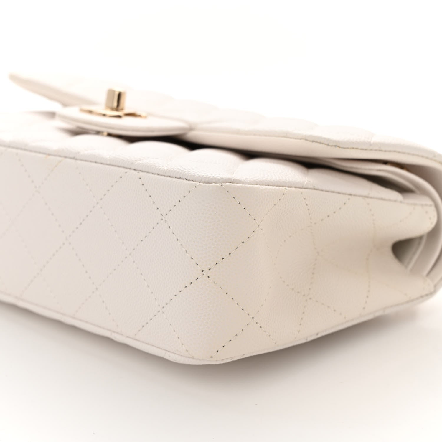 Chanel Caviar Quilted Small Double Flap White 10 of 11