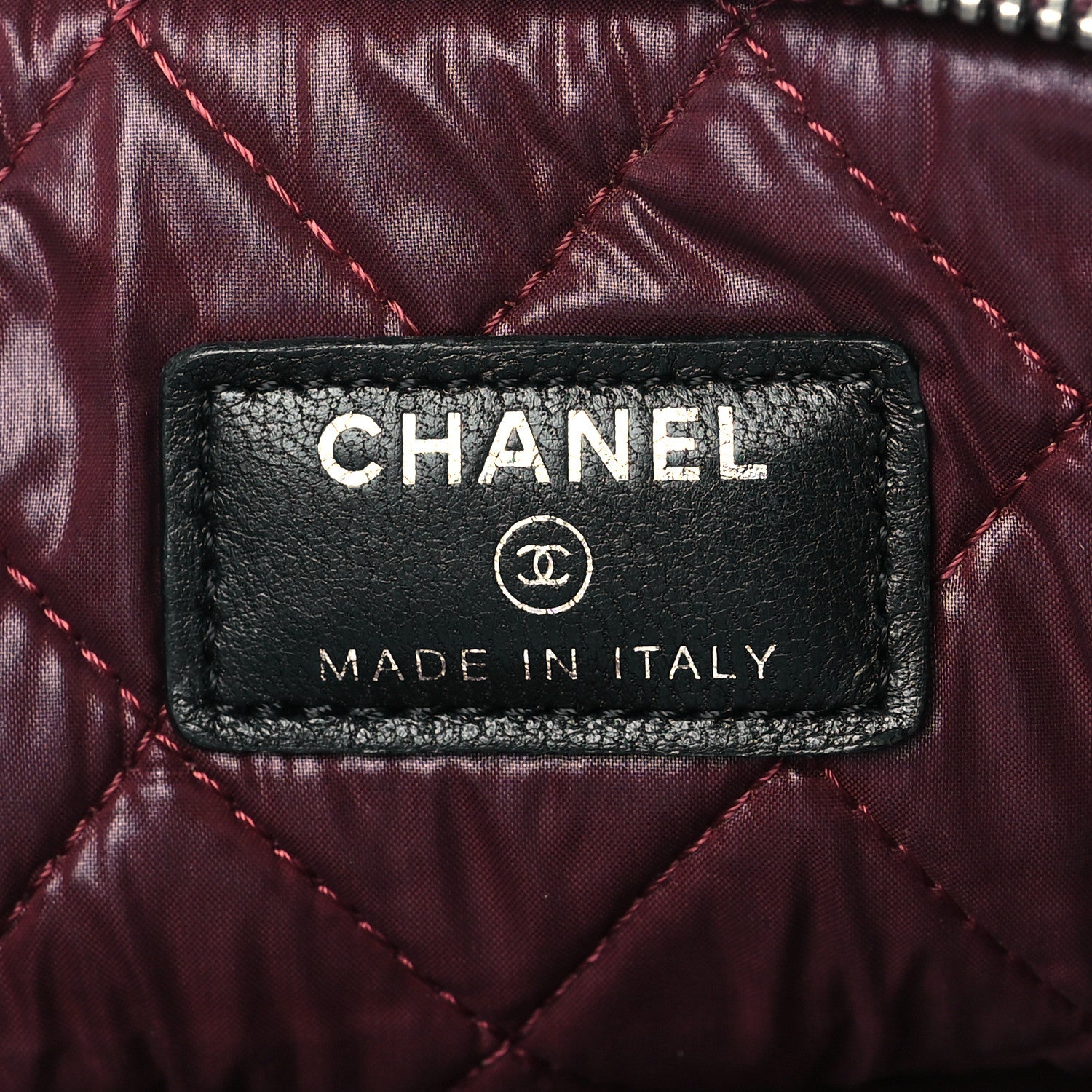 Chanel Lambskin Quilted Medium Cosmetic Case Black 6 of 11