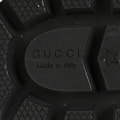 Gucci Tweed GG Monogram Lace Up Combat Ankle Boots 35.5 Black 7 of 9