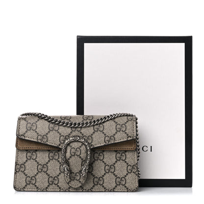 Gucci GG Supreme Monogram Super Mini Dionysus Shoulder Bag Taupe 9 of 9