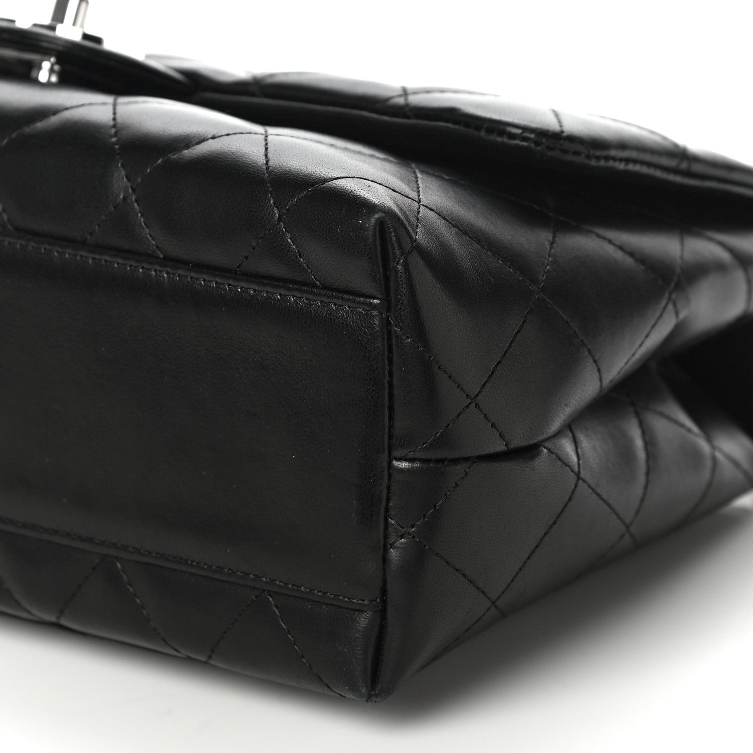 Chanel Lambskin Quilted Medium Kelly Flap Bag Black 10 of 14