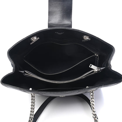 Saint Laurent Calfskin Y Quilted Monogram Large Loulou Shopper Black 7 of 9