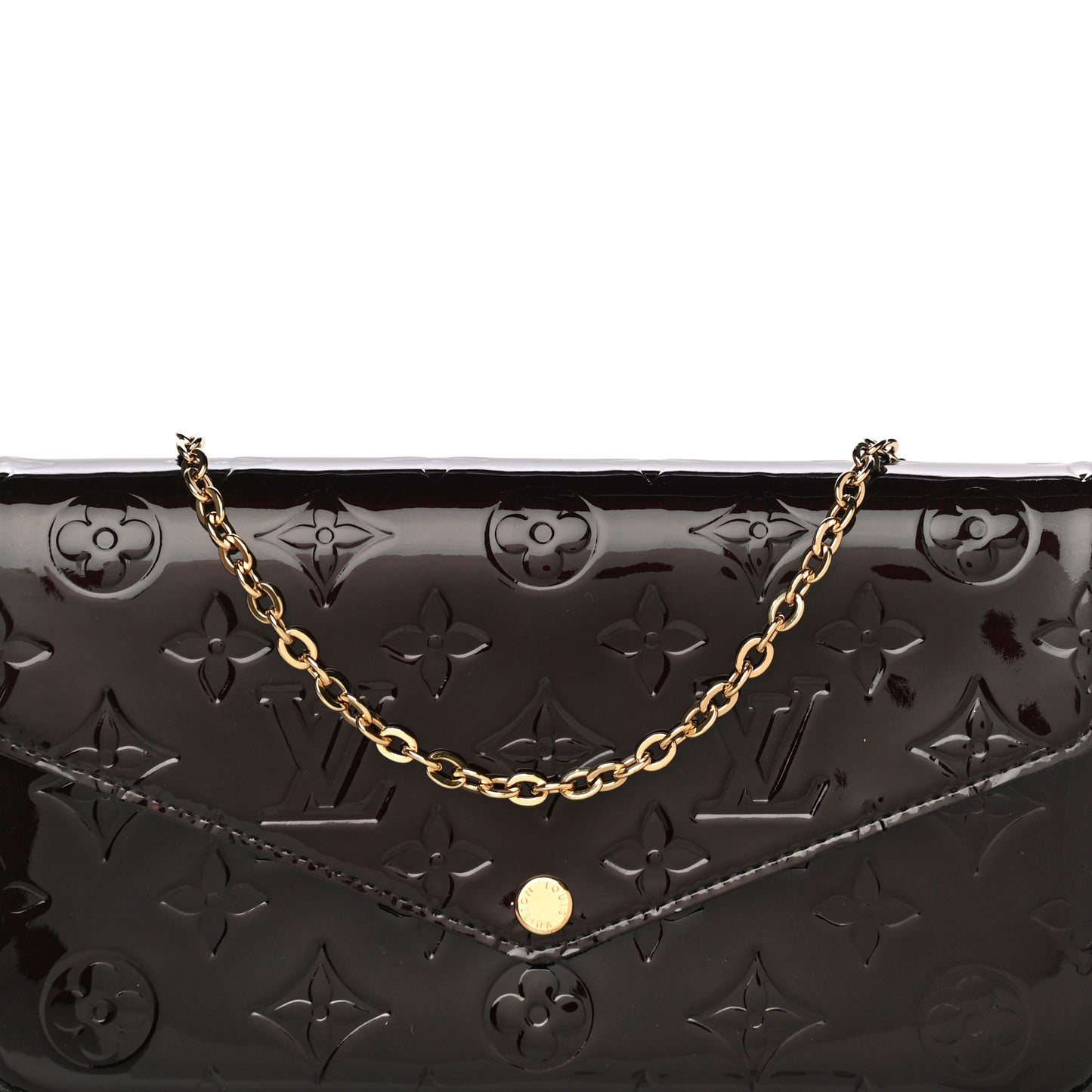 Vernis Pochette Felicie Chain Wallet Amarante