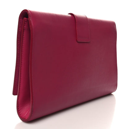 Saint Laurent Calfskin Classic Y Ligne Clutch Fuchsia 3 of 12