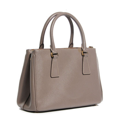 Prada Saffiano Lux Mini Double Zip Tote Argilla 4 of 10