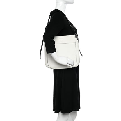 Prada City Calfskin Small Margit Bag White Black 2 of 10