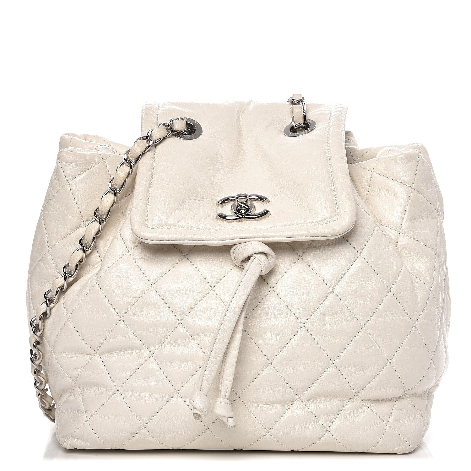 Chanel Lambskin Quilted Beijing Backpack Bag White 1 of 12