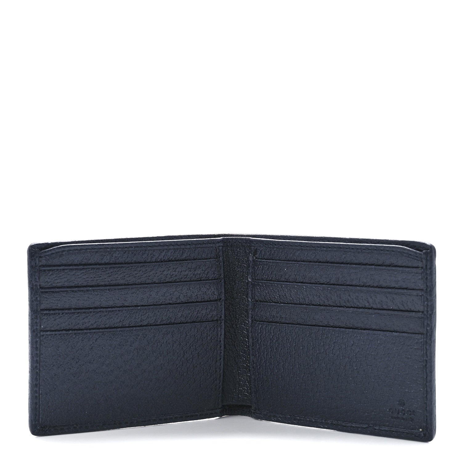 Gucci Monogram Multicolor Textured Calfskin Retro Interlocking G Bi-Fold Wallet Blue Rainbow 6 of 12