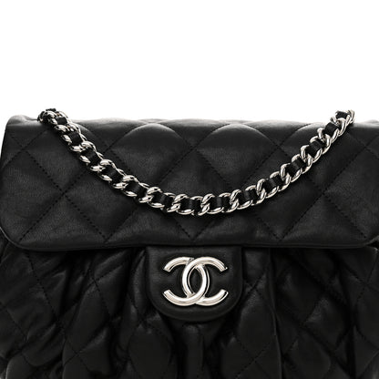 Chanel Washed Lambskin Quilted Medium Chain Around Messenger Black 8 of 11