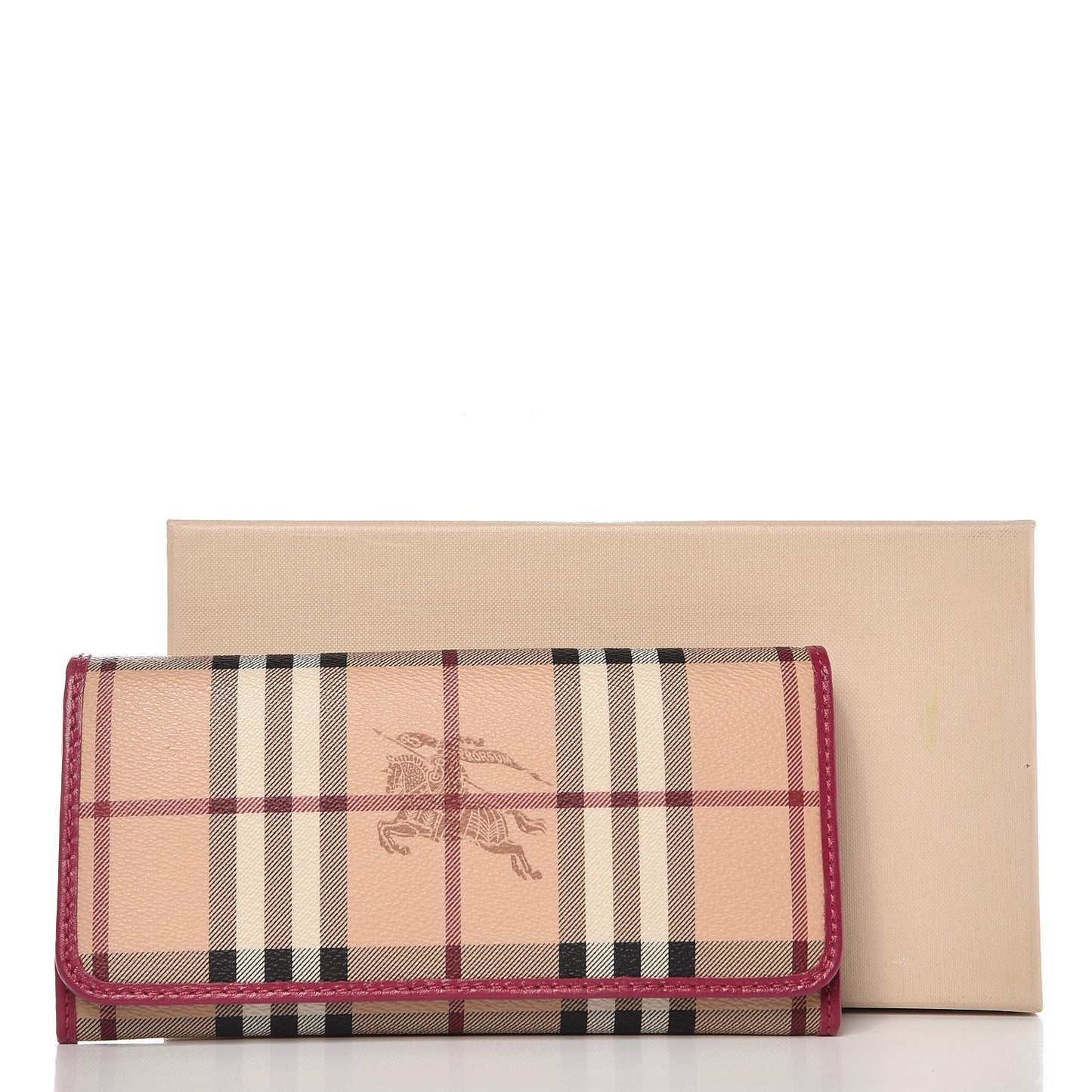 Haymarket Check Continental Wallet Bright Rhubarb Pink