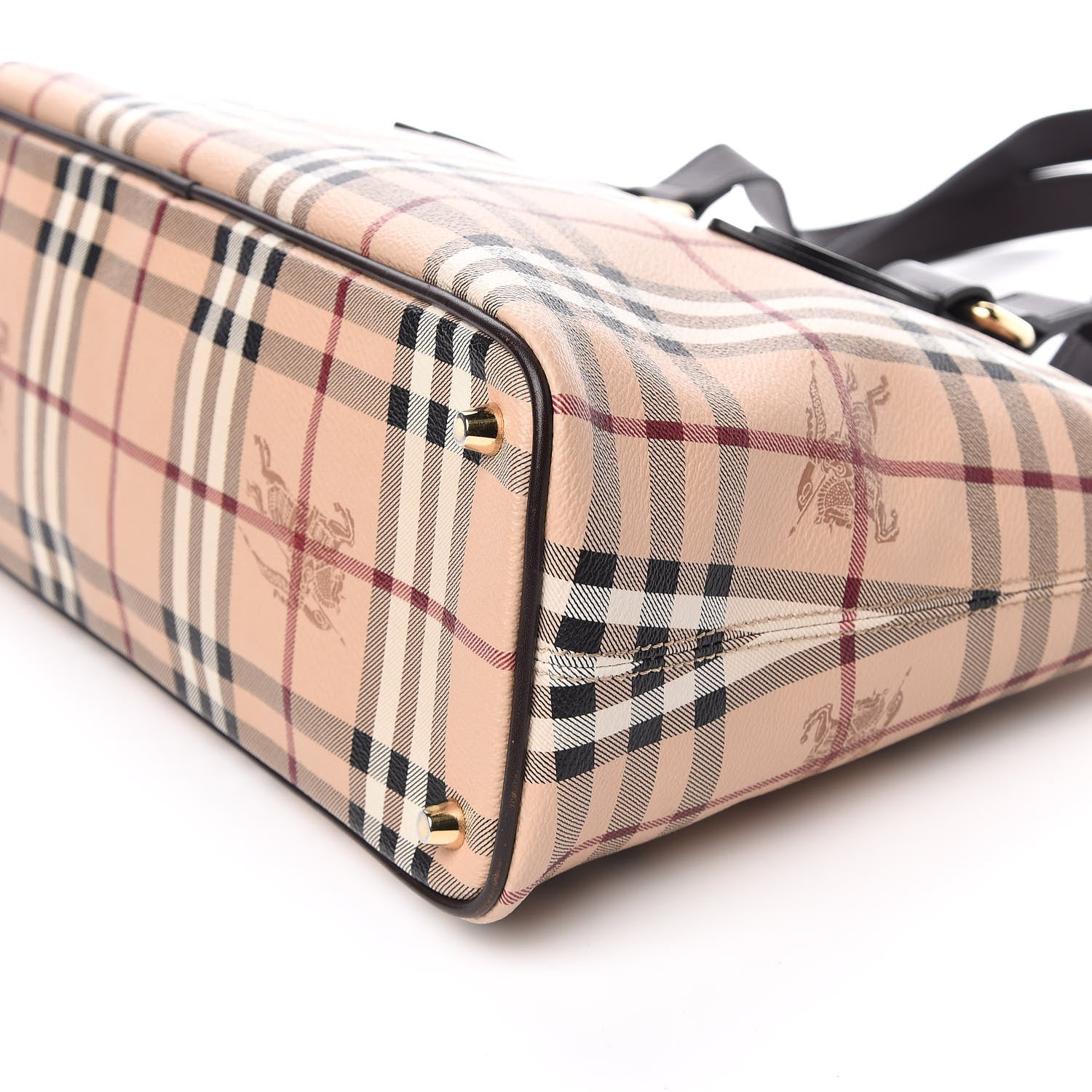 Burberry Haymarket Check Medium Regent Tote Chocolate 9 of 10