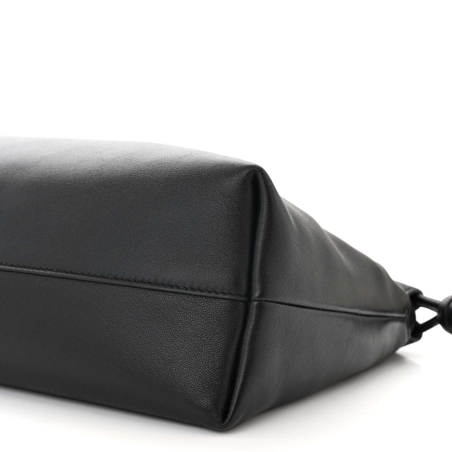 Mellow Nappa Donut Chain Flamenco Knot Clutch Black