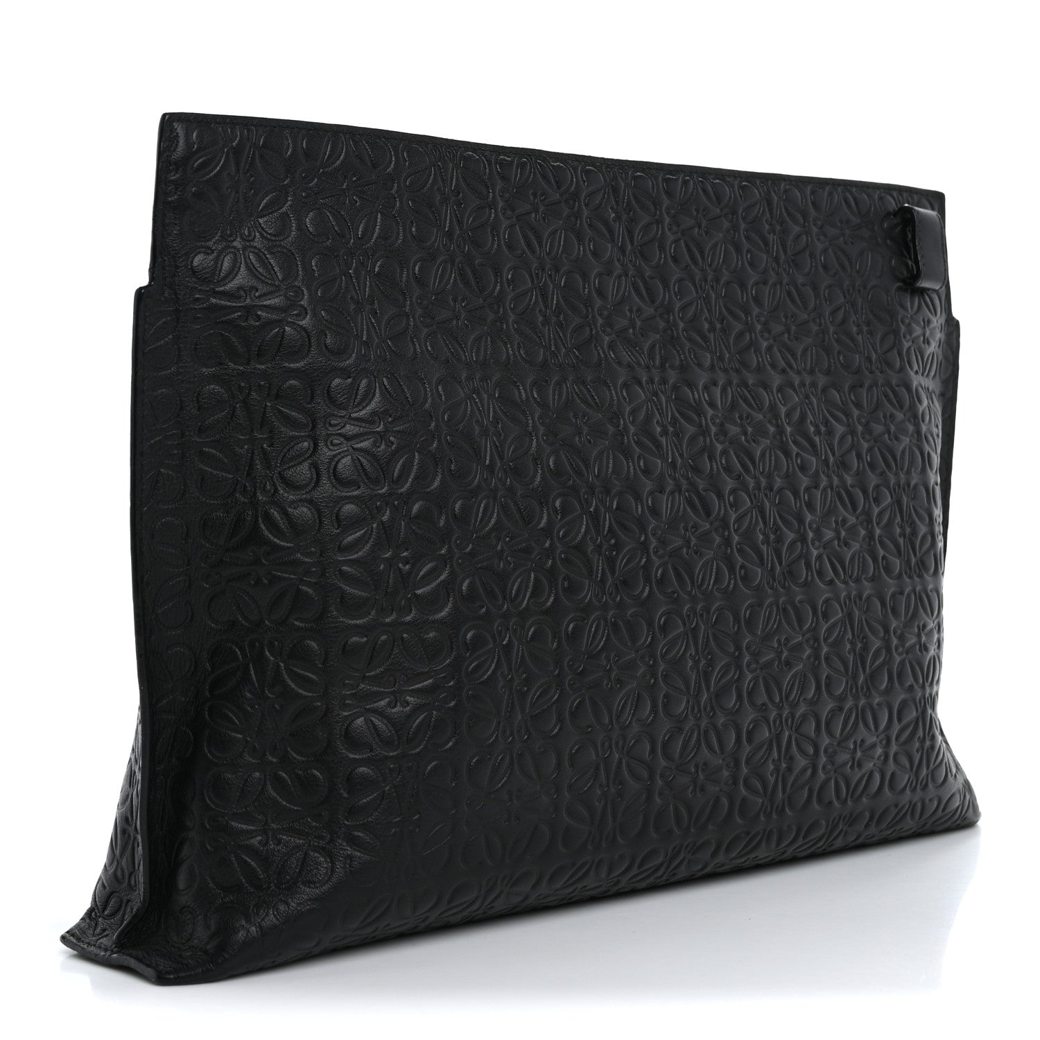 Loewe Calfskin Embossed Repeat T Pouch Black 3 of 7