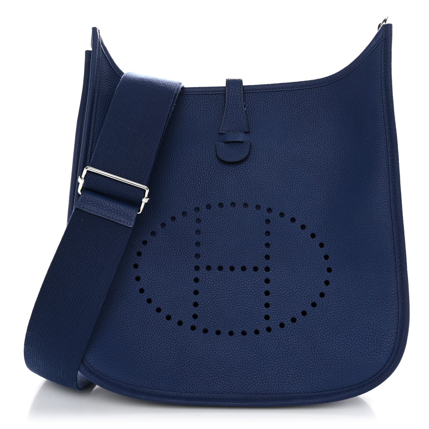 Hermes Taurillon Clemence Evelyne III PM Bleu Saphir 1 of 11