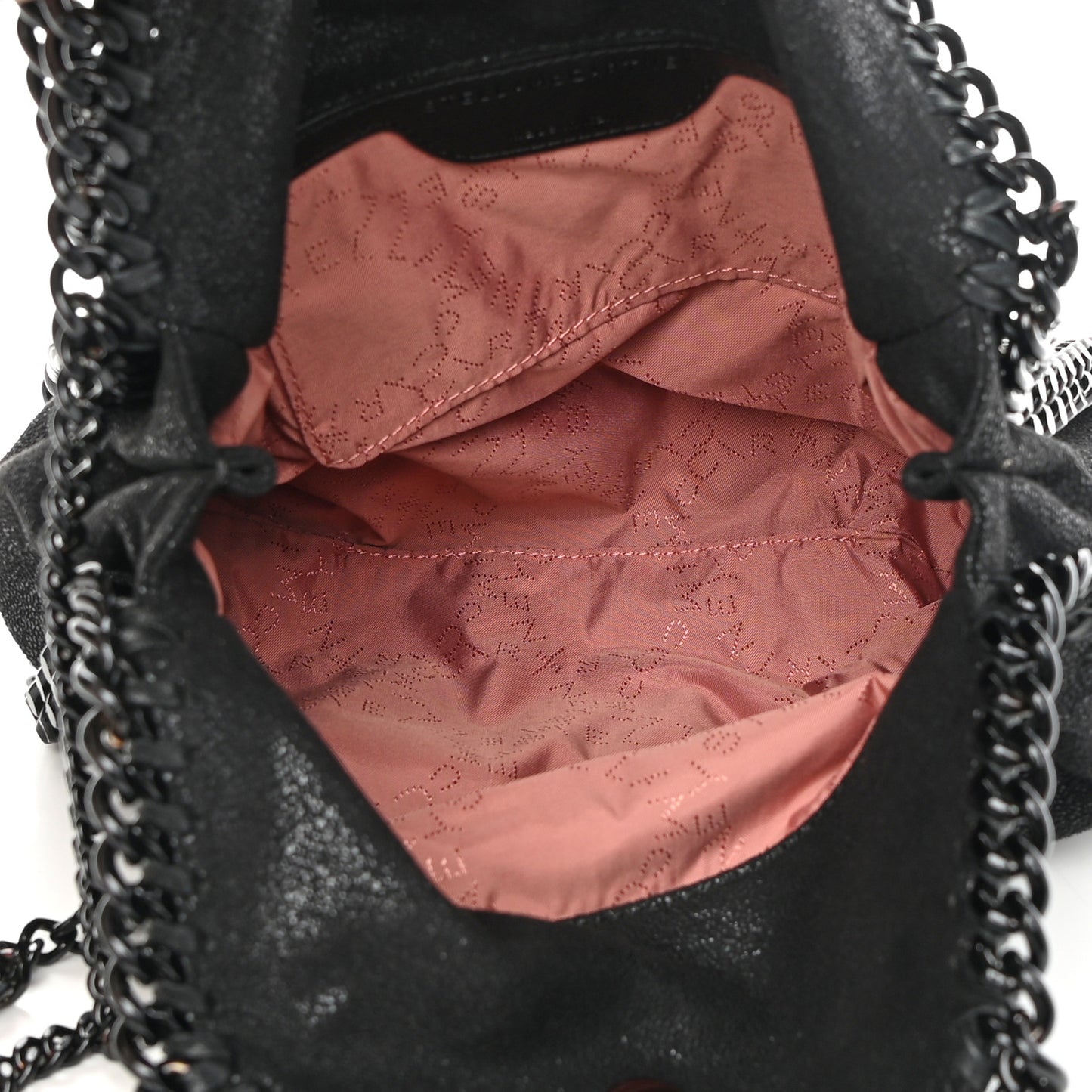 Shaggy Deer Mini Falabella Fold Over Tote Black