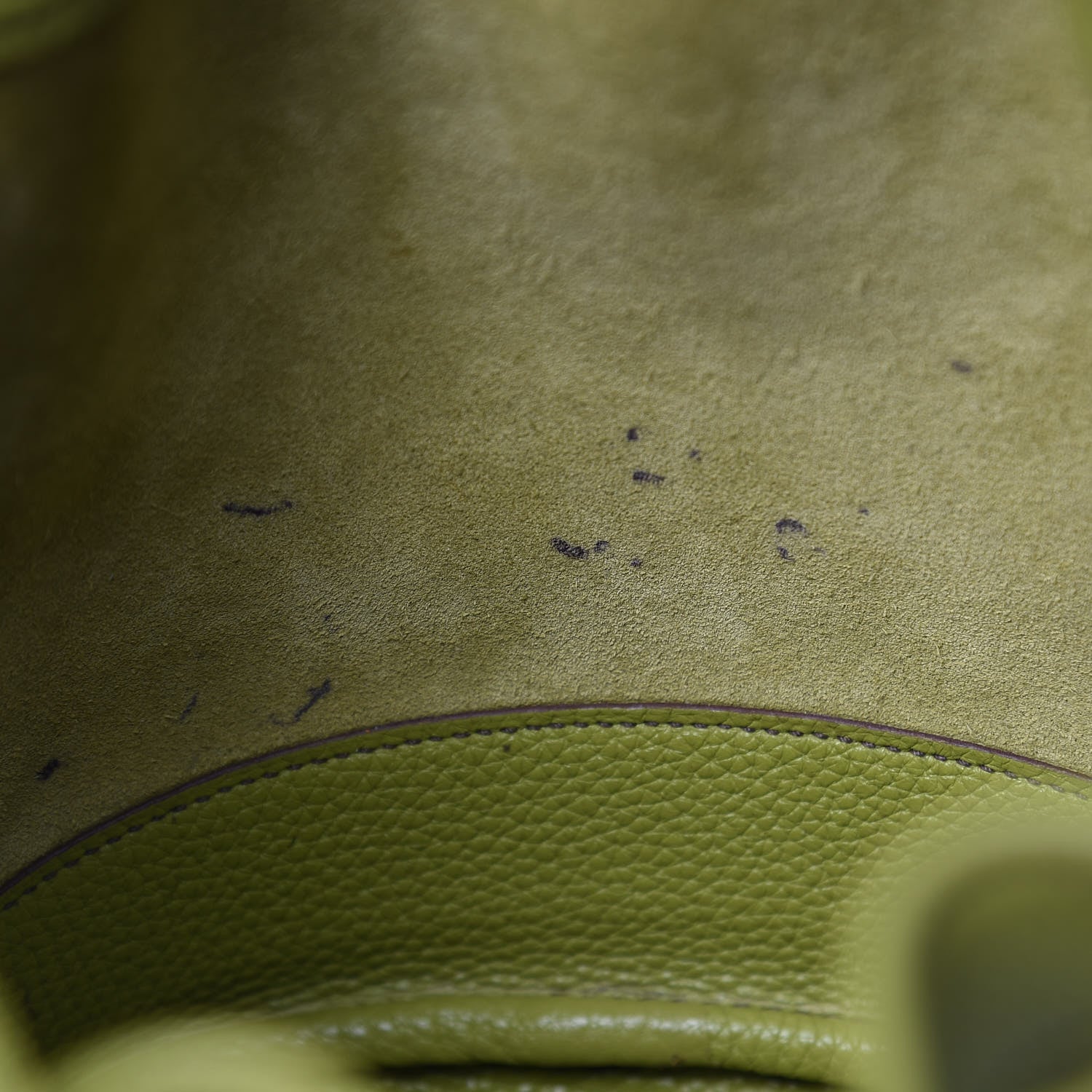 Hermes Taurillon Clemence Market Drawstring 18 Vert Anis 12 of 12