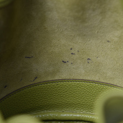 Hermes Taurillon Clemence Market Drawstring 18 Vert Anis 12 of 12