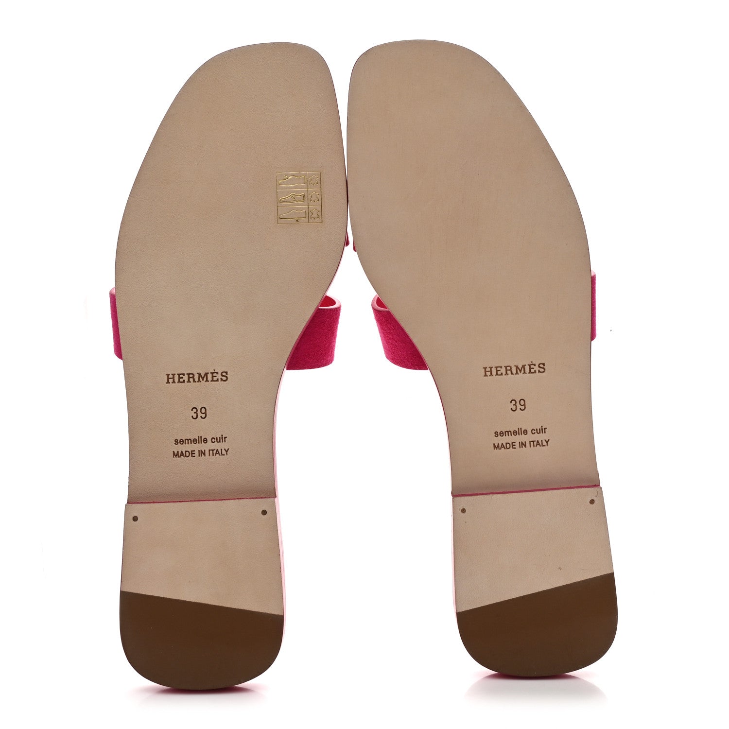 Hermes Suede Goatskin Oran Sandals 39 Rose Pop 6 of 9