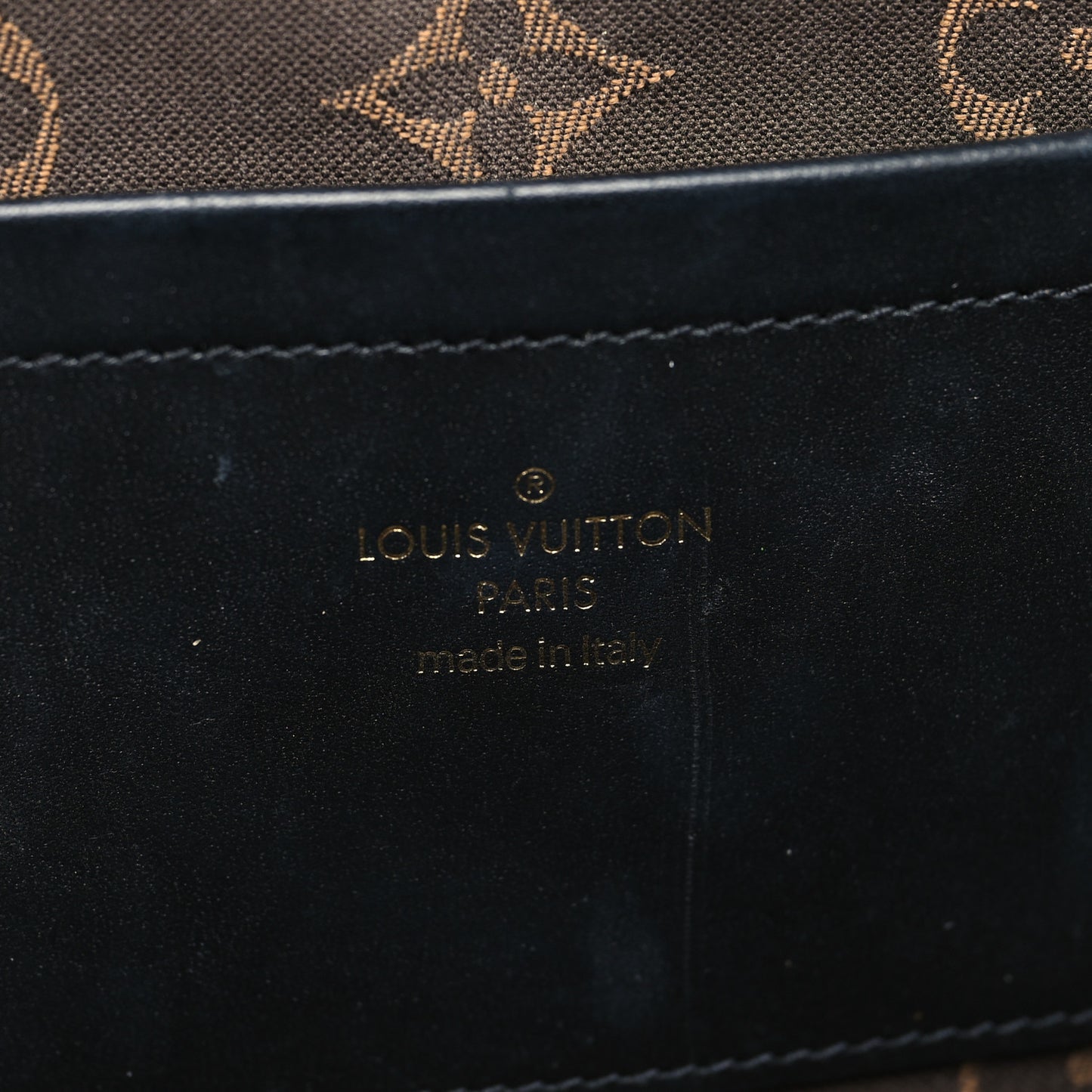 Calfskin Monogram Embossed Utility Crossbody Black