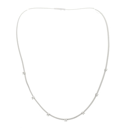 Marco Bicego 18K White Gold Diamond Masai Seven Station Necklace 3 of 5