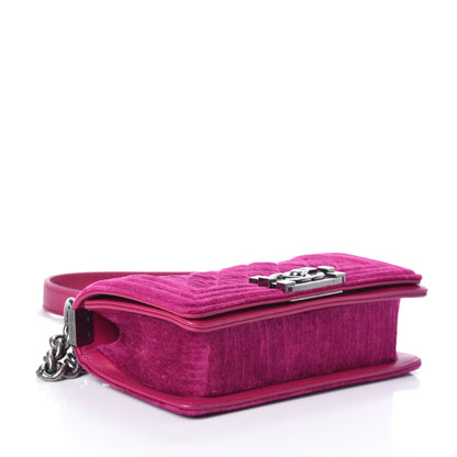Chanel Velvet Quilted Small Boy Flap Fuchsia 4 of 10