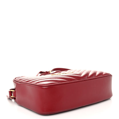 Saint Laurent Calfskin Matelasse Monogram Lou Camera Bag Rouge Eros 4 of 12