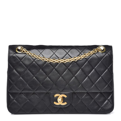 Chanel Lambskin Quilted Medium Double Flap Bijoux Chain Black 1 of 17
